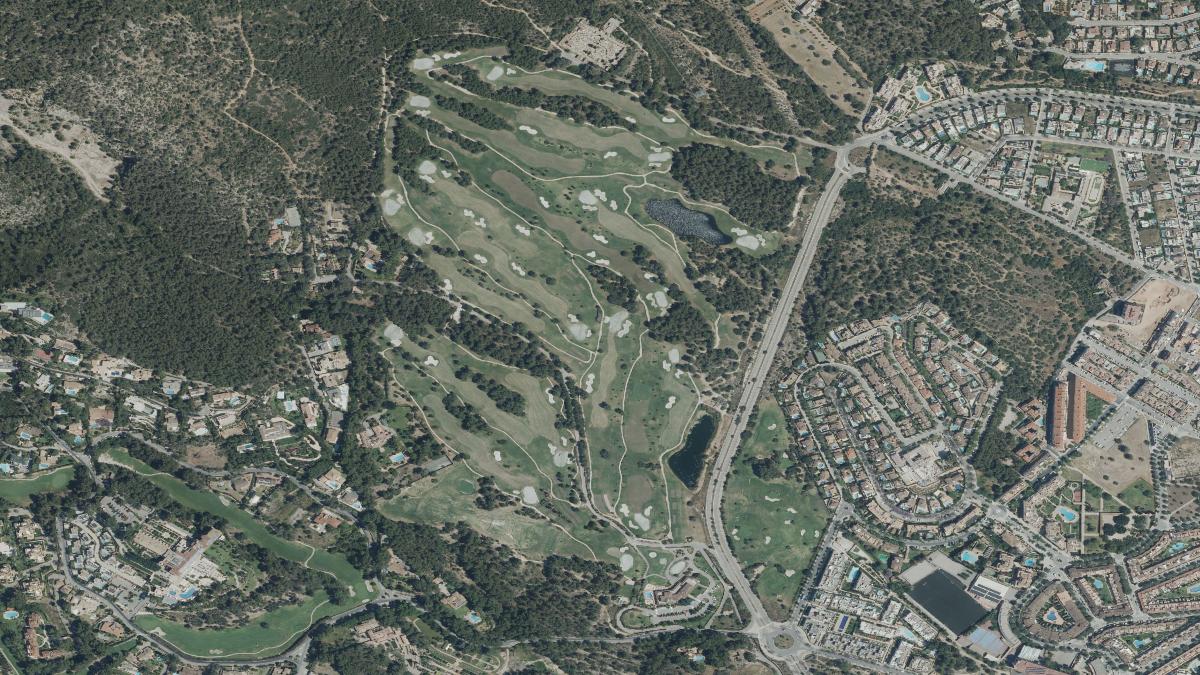 Vista aérea de Golf Son Quint y su entorno