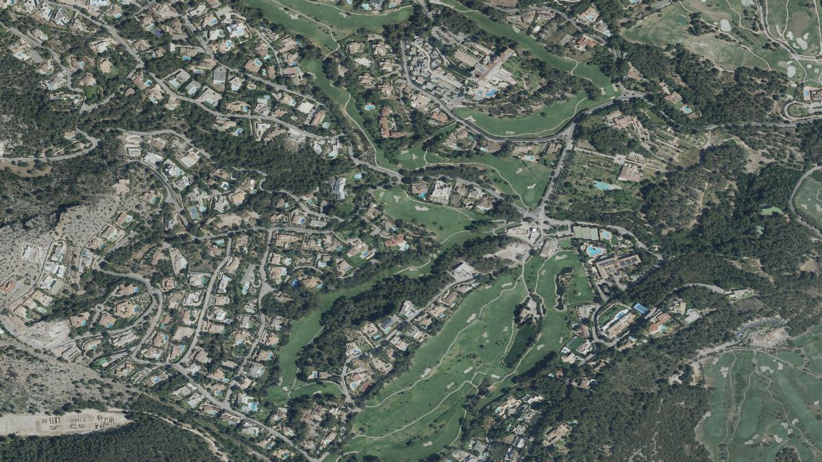 Vista aérea de Golf Son Vida y su entorno
