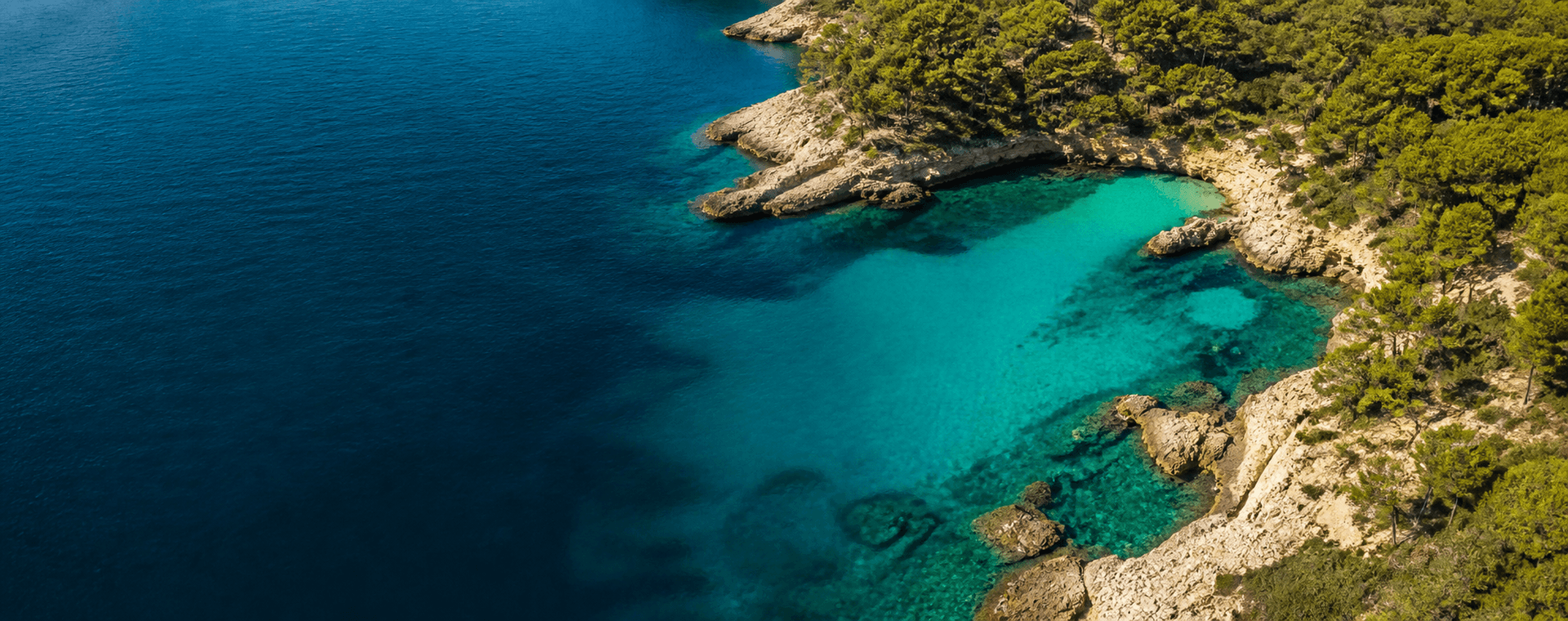 Cala de Mallorca vista desde el aire
